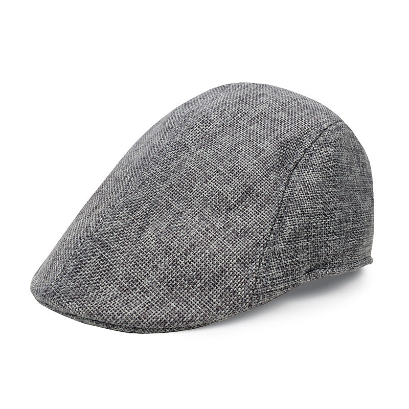 Stylish and Lightweight Cotton and Linen Beret Cap for Mature Adults, Perfect Gift Option