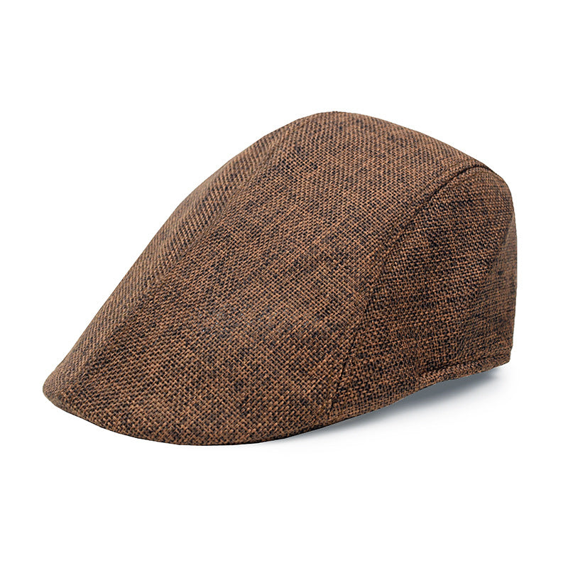 Stylish and Lightweight Cotton and Linen Beret Cap for Mature Adults, Perfect Gift Option