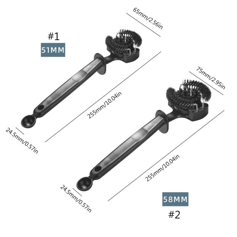Лучший выбор: Щетка для чистки кофемашины с съемными круглыми щетками 51/58 мм для чистки группы эспрессо - необходимый инструмент для поддержания чистоты вашей кофемашины