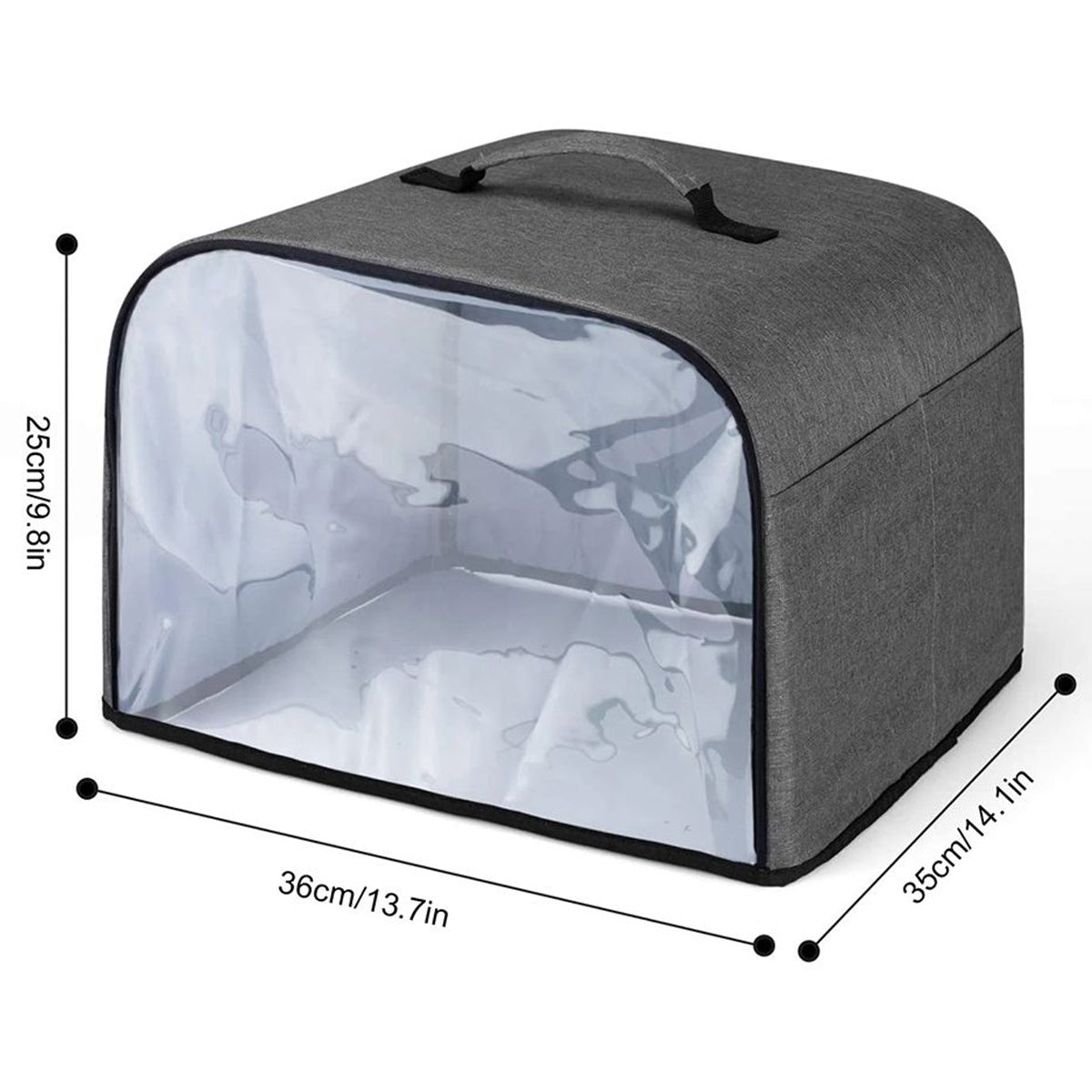 Protect your air fryer with this durable dust cover, featuring storage pockets and a clear front panel. Compatible with Ninja Foodi Grill AG301, AG302, and AG400 models, this waterproof cover measures 34.29 x 35.56 x 24.77 cm, making it the perfect fit