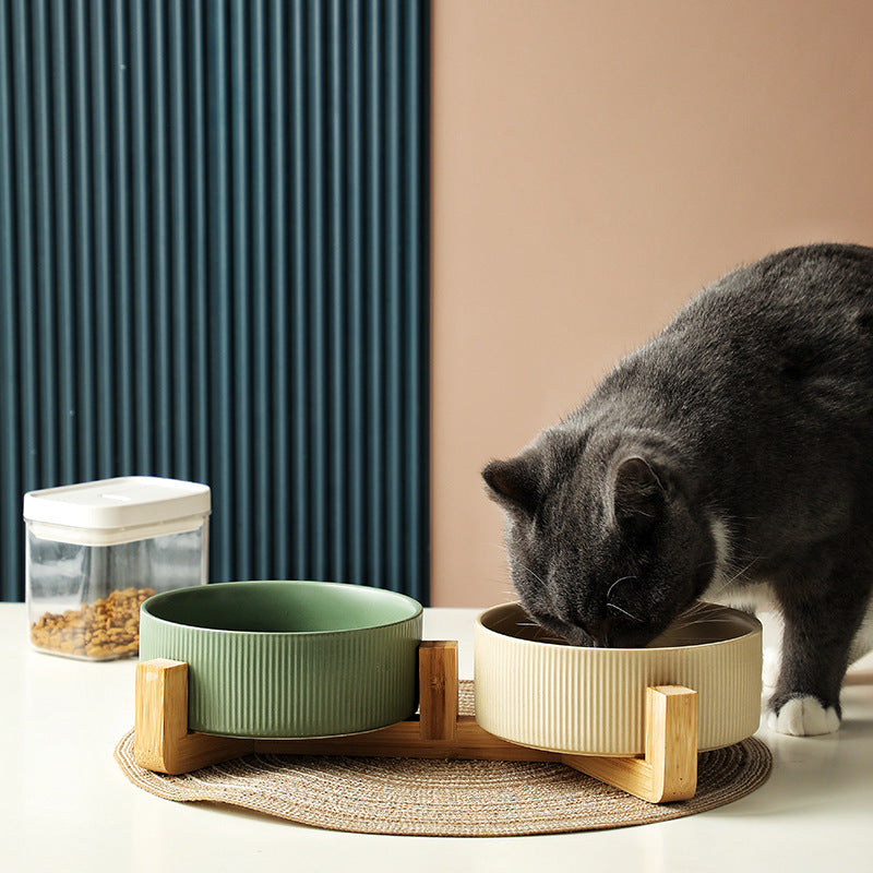 Elegant ceramic pet bowl for dogs & cats - non-slip, easy to clean feeding and water dish