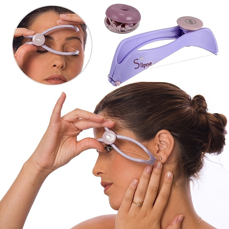 Purple Mini Facial Hair Remover for Women - Easy DIY tool with sliding mechanism for smooth, hair-free skin, compact and convenient for on-the-go grooming.