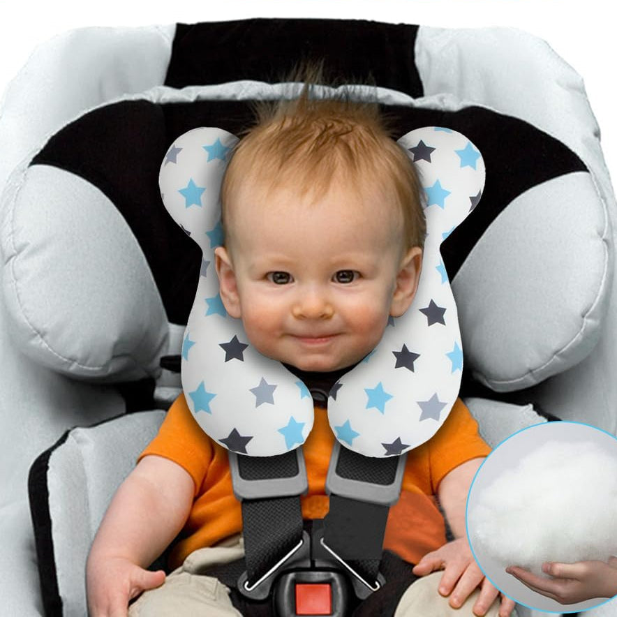 Upgrade your travel comfort with the Gray Fox Soft Youngsters Travel Pillow - Enhanced Neck Support for Car Seats & Strollers, Easy to Clean Machine Washable Polyester