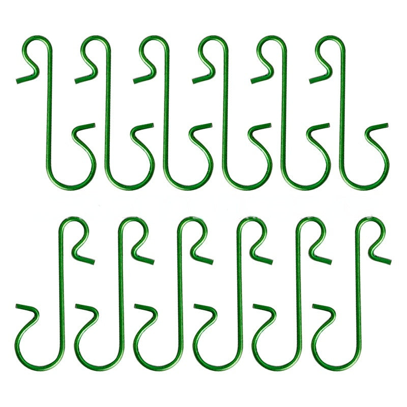 50 Christmas ornament S-shaped hooks for hanging decorations on a tree.