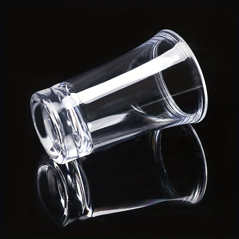 Set of 6 small acrylic shot glasses for bar, pub, club, restaurant, and home use. Ideal for liquor, spirits, and all drinks.