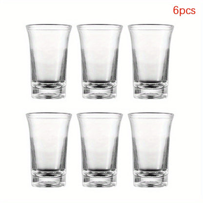 Set of 6 small acrylic shot glasses for bar, pub, club, restaurant, and home use. Ideal for liquor, spirits, and all drinks.