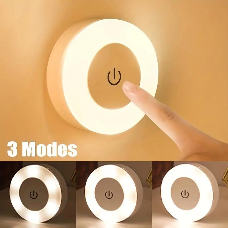 Touch Light Led Tap Light, Portable Wireless Under Cabinet Light with 3 Adjustable Colors - Perfect Dimmable Lighting for Bedroom, Kitchen, Counter, Stairway, Hallway - Ideal Christmas or Halloween Gift