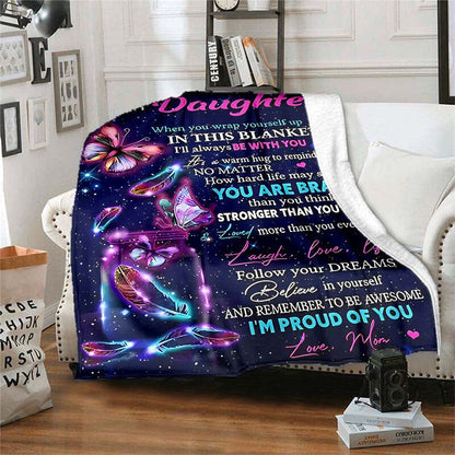 A purple envelope blanket for my daughter, this lightweight flannel throw is perfect for use on the sofa, bed, while traveling, camping, in the living room, office, on the couch, chair, and even in bed. With digital printing on soft and warm flannel