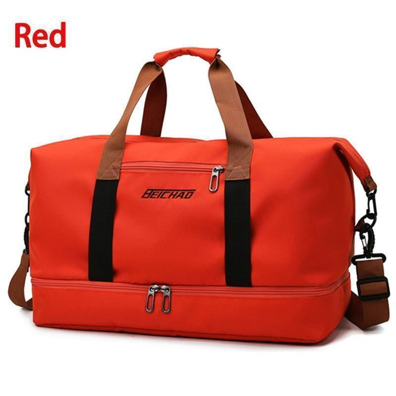 BERARDO Large Capacity Waterproof Travel Bag with Dry/Wet Separation and Fixed Shoulder Strap, Ideal for Sports and Weekend Getaways