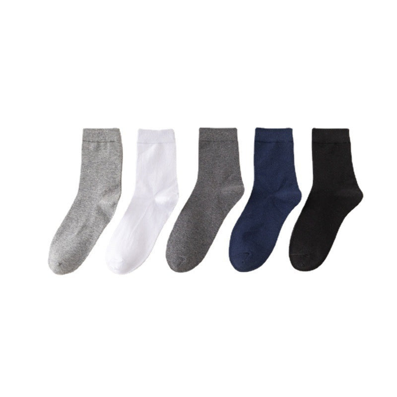 5 pairs of men's low cut socks, soft and breathable for all seasons.