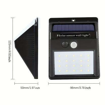 4-piece Solar Outdoor Wall Light with Motion Sensor for Garden Stairs Pathway