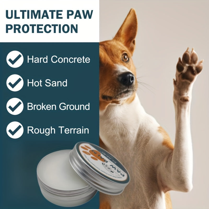 60g ELAIM Paw Balm for Dogs & Cats protects, heals, and moisturizes paws and noses with natural ingredients like Aloe Vera and Coconut Oil. Ideal for cracked pads and hot pavement.