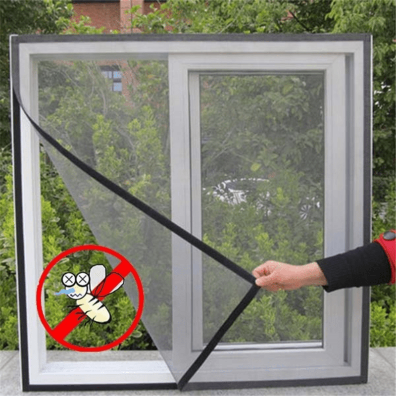 Simple to Install, Washable Mesh Curtain for Windows & Doors - Keep Insects Away with a Customizable Fly Screen Door