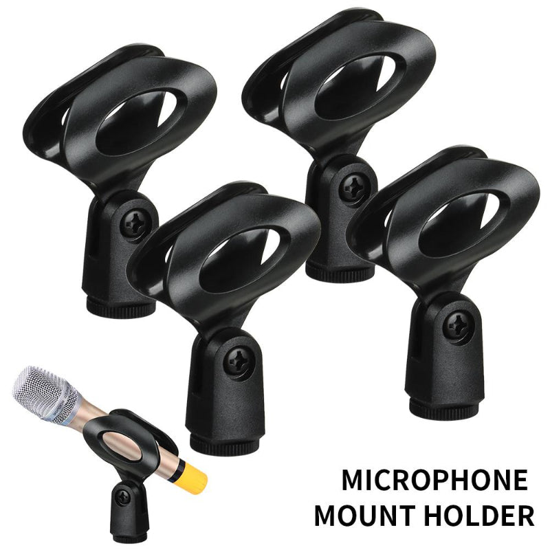 Universal microphone clip for Shure mic holder, rotatable and durable.