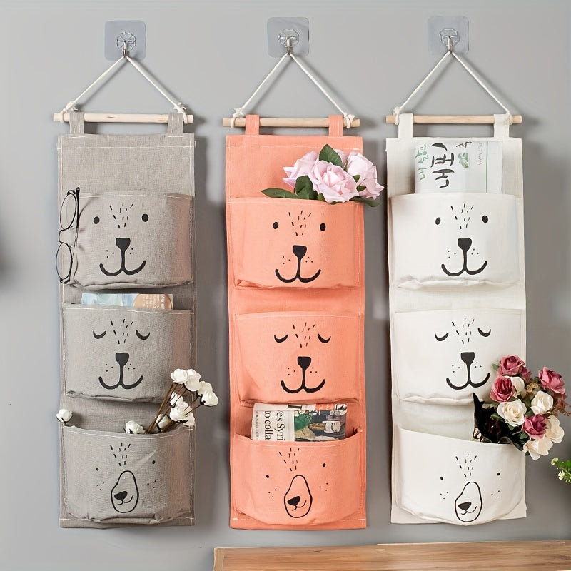 Get organized with this adorable Hanging Storage Bag featuring a Cartoon Pattern design! Perfect for keeping small items tidy in your bedroom, this versatile wall-mounted bag is 60cm in length and makes a great gift for Easter, Halloween, or Christmas.