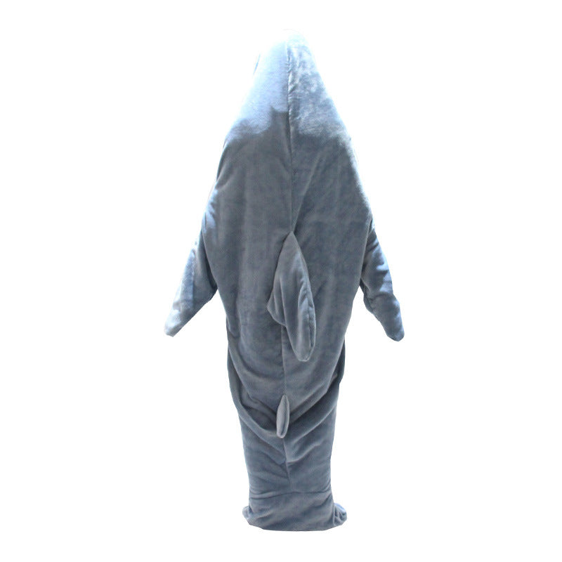 MIIYOUNG Adult Shark Blanket, 1 Piece, made with Ultra-Soft Flannel Fleece, Oversized Loose Home Blanket, Machine Washable, Cozy Plush Loungewear designed for individuals up to 170cm (69.5 inches) in height.