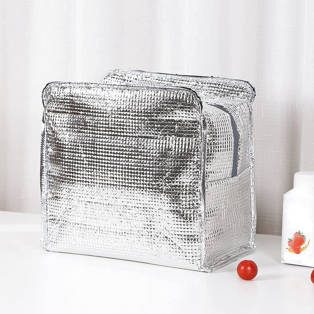 Thermal Lunch Bag for Women's Day: Insulated Flower Letter Print Cooler Bag, Portable Travel Picnic Bag for Office or School Gift.