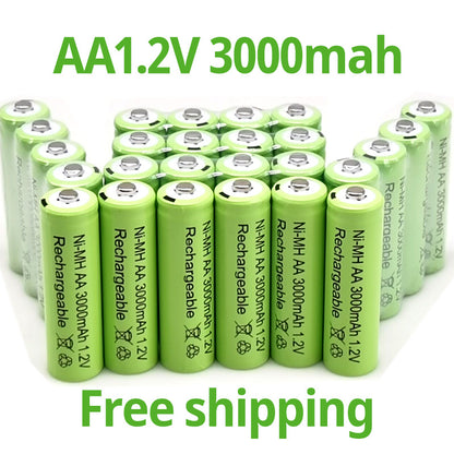 New 1.2V 3000mAh Ni MH AA Rechargeable Battery for Toy, Microphone MP3, Mobile Rc, LED Flashlight Toys