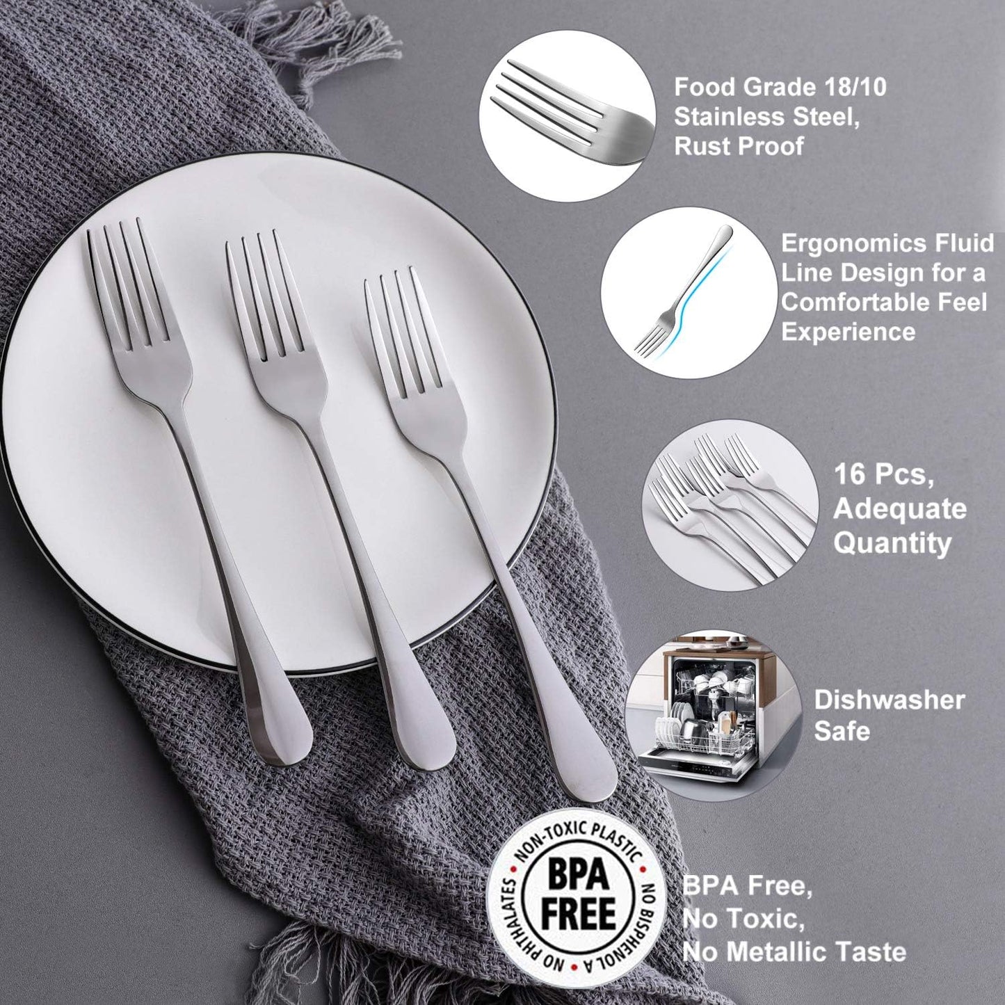 I Love You" Engraved Stainless Steel Dinner Fork - Perfect romantic gift for any occasion.