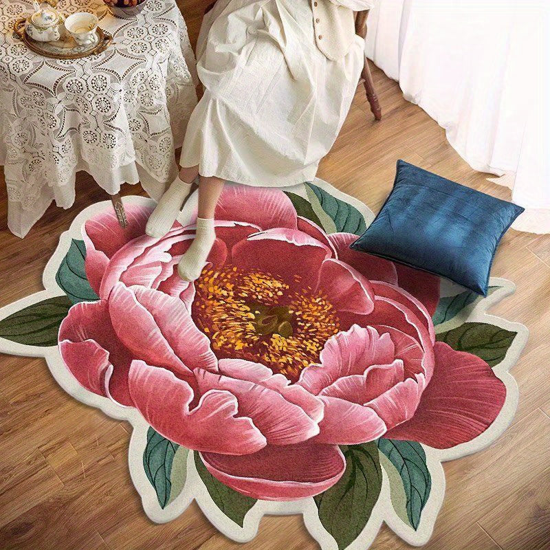 Upgrade your space with our Vibrant Sunflower-Inspired Area Mat! Made from soft polyester, this machine washable mat is perfect for the living room, bedroom, cloakroom, and more. Add a pop of color to any space with this stylish rug, perfect for