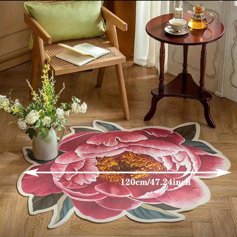 Upgrade your space with our Vibrant Sunflower-Inspired Area Mat! Made from soft polyester, this machine washable mat is perfect for the living room, bedroom, cloakroom, and more. Add a pop of color to any space with this stylish rug, perfect for