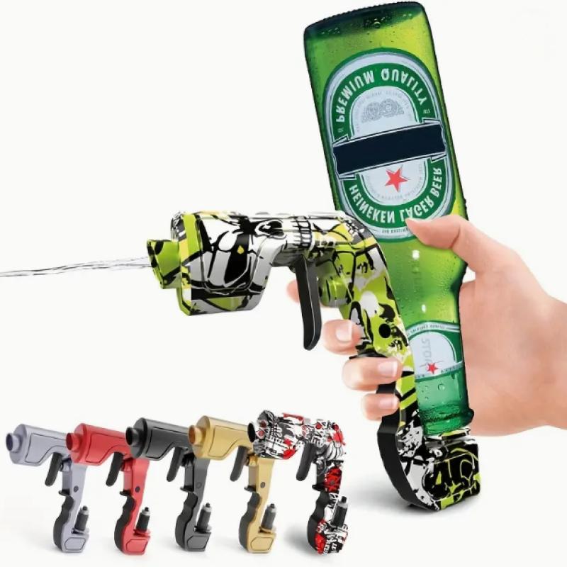 1pc Beer Gun Injecter, Champagne Gun Sprayer, Wine Bottle Beer Dispenser Spray Gun Fountain Beer Ejecting Gun - perfect for parties, bars, and clubs. Accessories included.