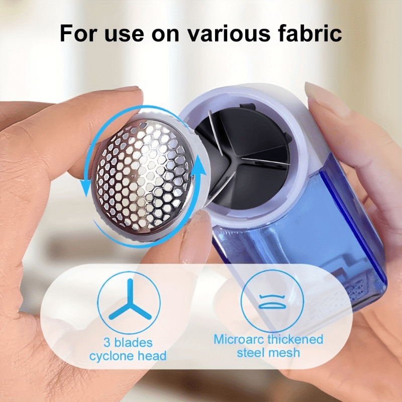 1 piece of Fabric Shaver, Electric Lint Remover, Battery Powered Sweater Shaver, Powerful Fuzz and Pilling Remover, Portable Tool for Removing Lint from Clothes, Bedding, Furniture, Carpet, Sofa, and other Household Items. Ideal for Cleaning Supplies and