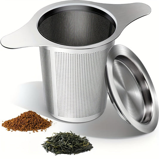 Set of 2 Extra Fine 18/8 Stainless Steel Tea Infusers with Large Capacity and Dual Handles - Great for Loose Leaf Tea and Coffee, Suitable for Teapots, Mugs, and Cups - Perfect for Christmas and Thanksgiving