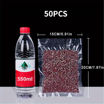 50 Vacuum Sealer Bags for Food, No Cutting Required, Portable Sealing for Food Sealer Machine, Kitchen Tool for Sous Vide Cooker, Keeps Food Fresh, Includes Kitchen Accessories and Home Items