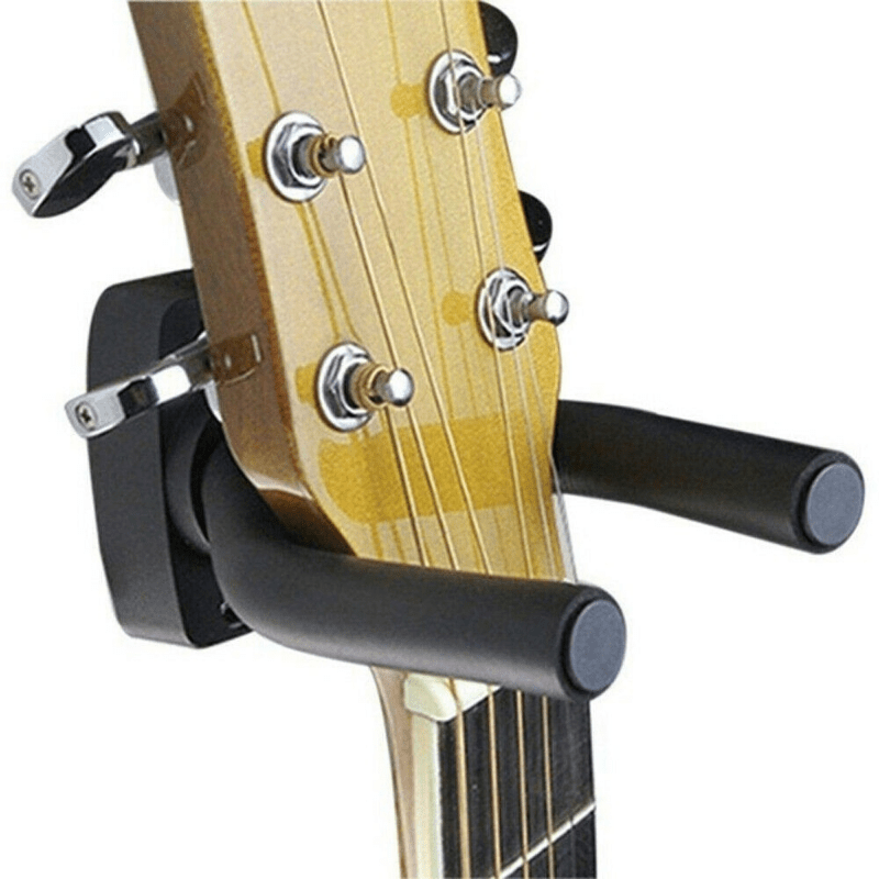 2-4pcs Black Guitar Hanger Wall Mount Hook Holder Clips