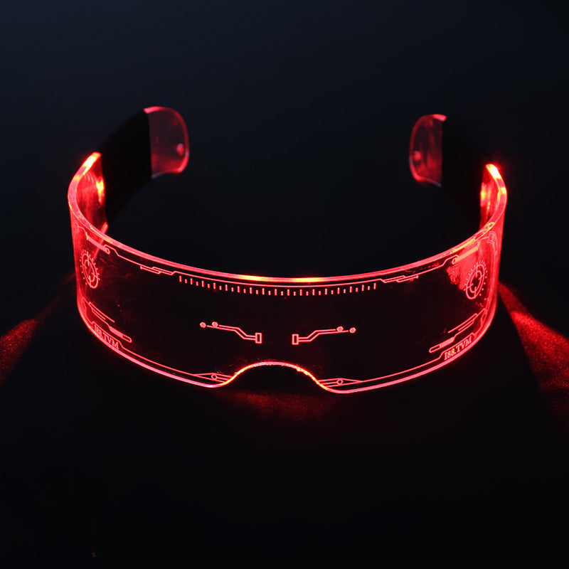 LED Glasses with Punk Style 1PC, Featuring Fantasy 7 Colors Light Up