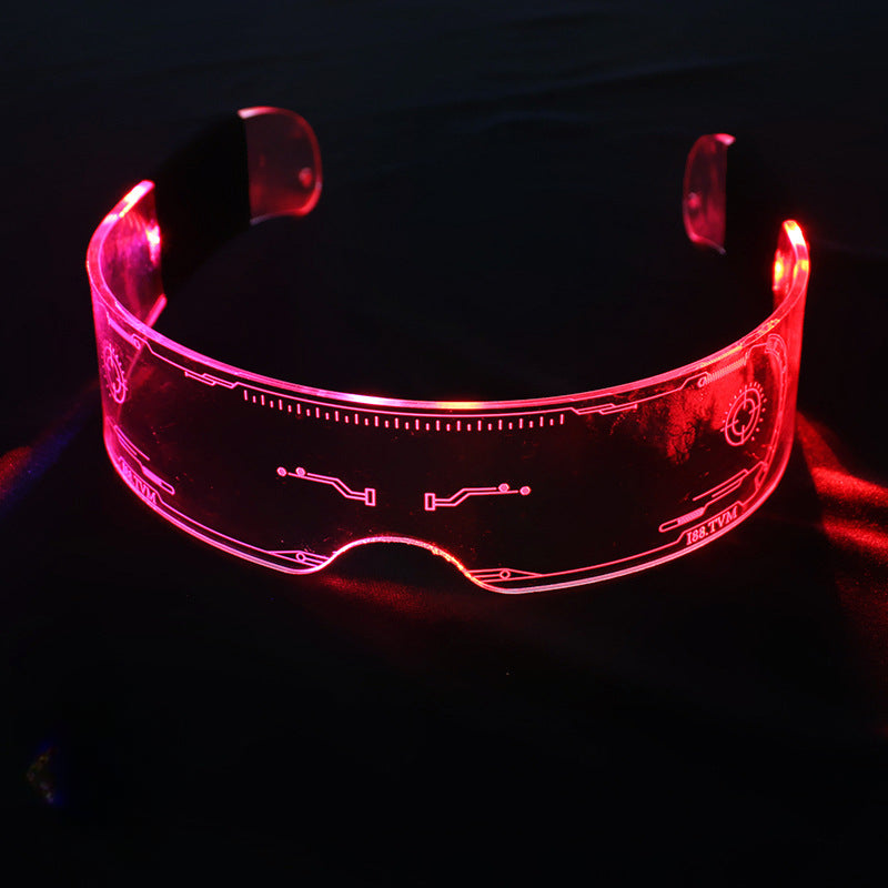 LED Glasses with Punk Style 1PC, Featuring Fantasy 7 Colors Light Up