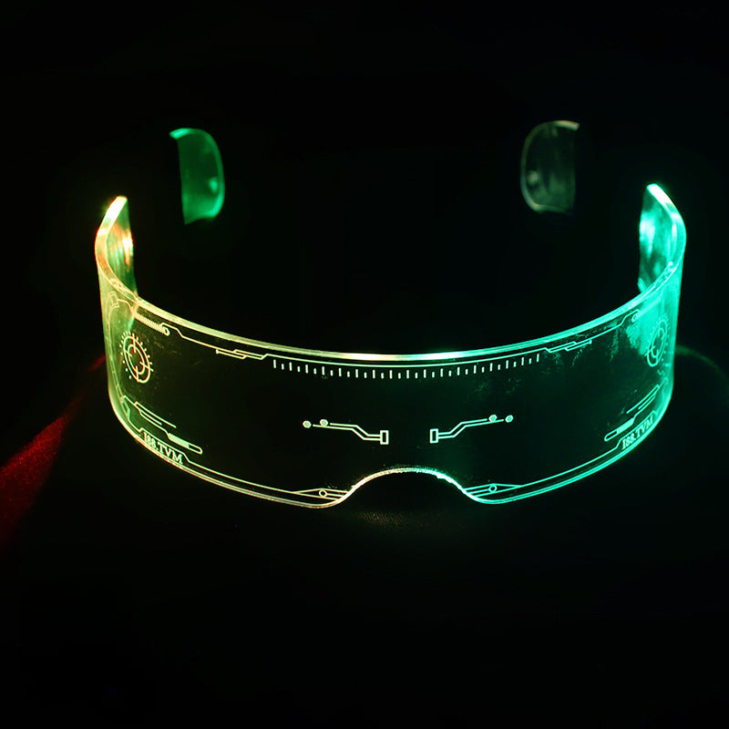 LED Glasses with Punk Style 1PC, Featuring Fantasy 7 Colors Light Up