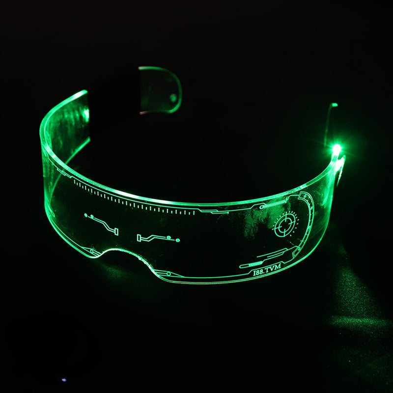 LED Glasses with Punk Style 1PC, Featuring Fantasy 7 Colors Light Up