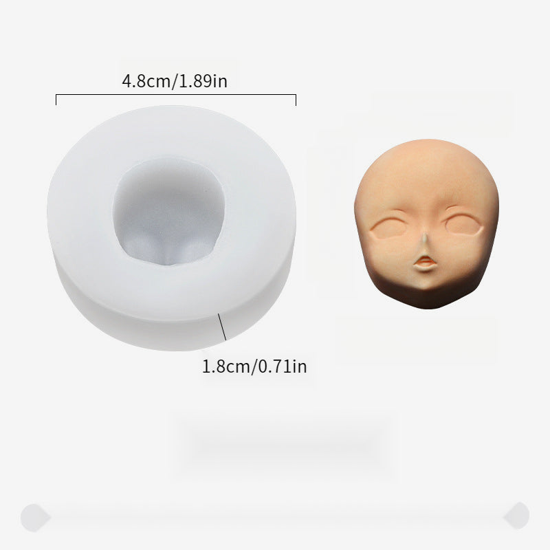 Face-shaped silicone mold for creating 3D fondant, pudding, chocolate, candy, gummy, handmade soap, aromatherapy candles, plaster, polymer clay, and ice cubes. Perfect for baking, cake decorating, and other kitchen projects.