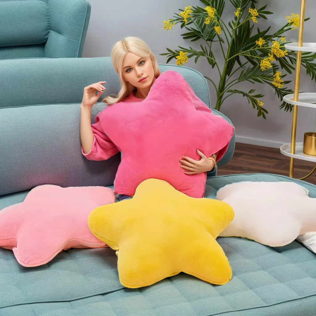 Get yourself a charming and adorable star-shaped pillow to add some creativity to your space. This soft sofa cushion makes for a perfect gift for birthdays, Christmas, or Thanksgiving.