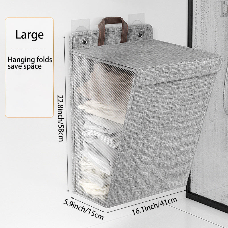 Large Collapsible Laundry Basket from CCidea - Non-Woven, Freestanding Tall Clothes Hamper with Handles. Foldable Washing Bin - Perfect for Laundry Storage.