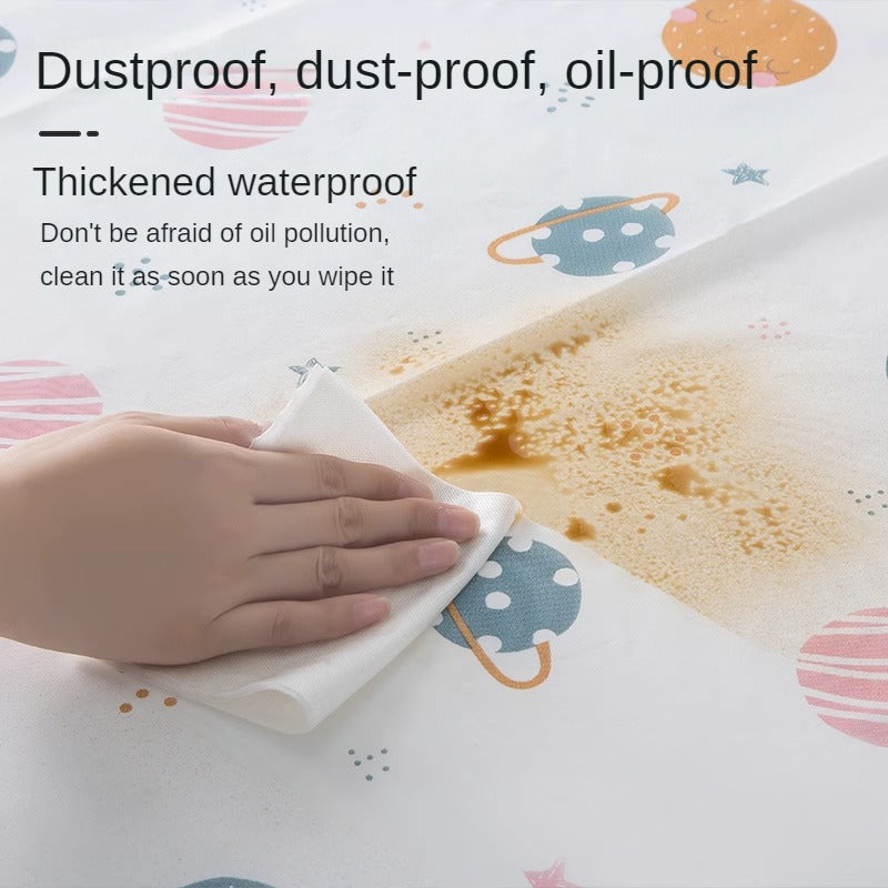 Dust cover for kitchen appliances such as microwaves, refrigerators, ovens, and washing machines in a Nordic style, oil-proof and beautiful design.