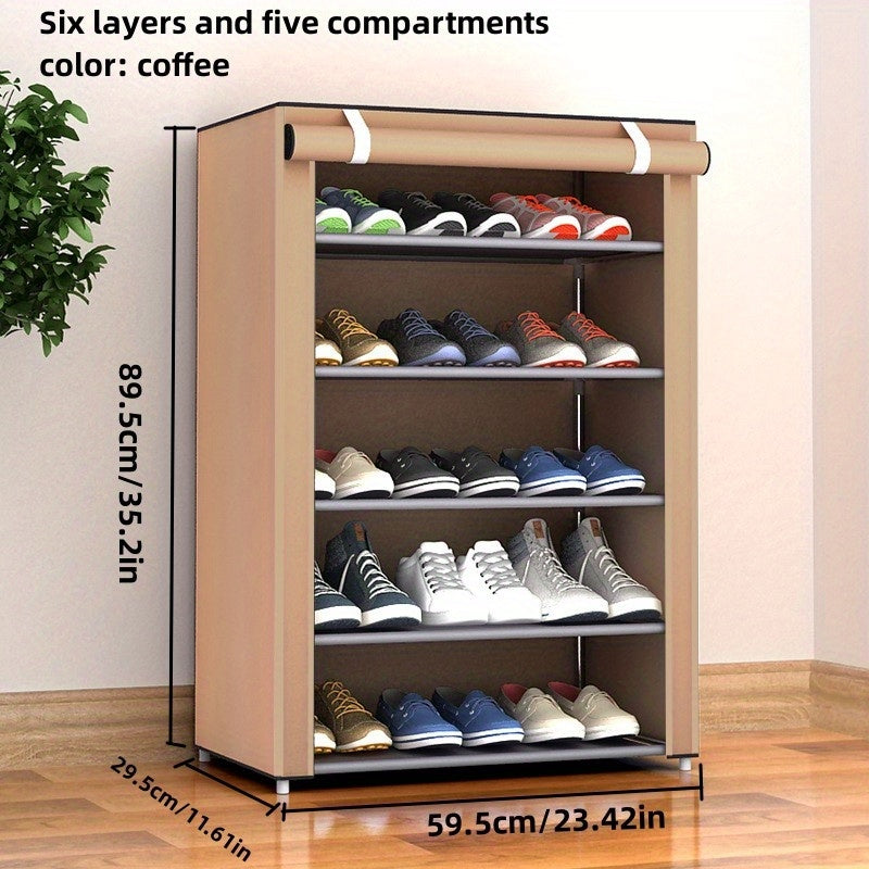 F Style Simple Shoe Rack with Dust-proof Storage and Multi-layer design