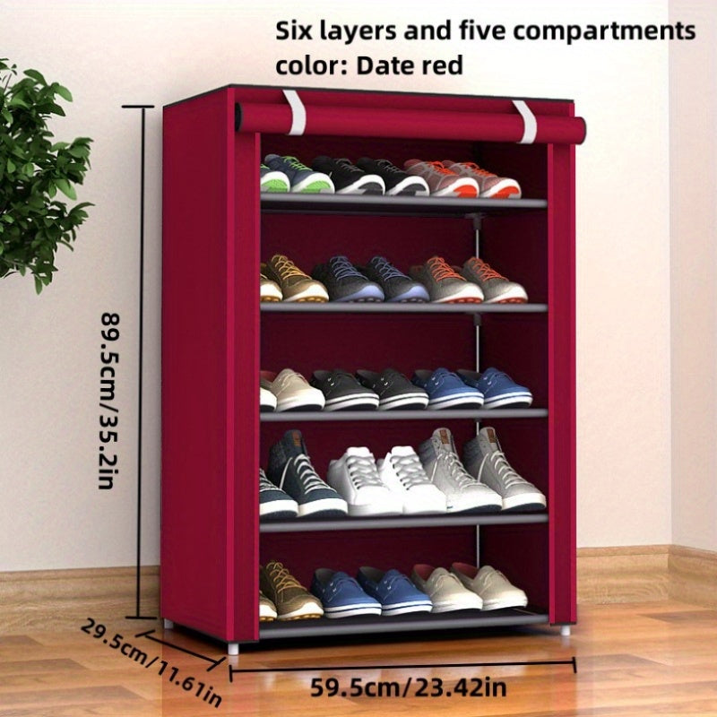 F Style Simple Shoe Rack with Dust-proof Storage and Multi-layer design