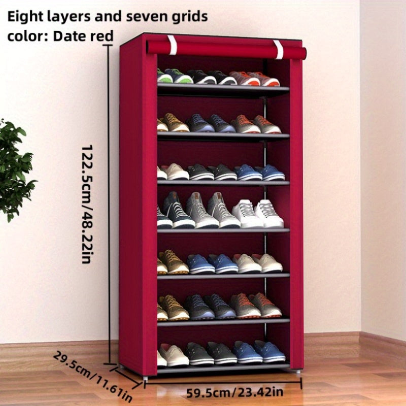 F Style Simple Shoe Rack with Dust-proof Storage and Multi-layer design