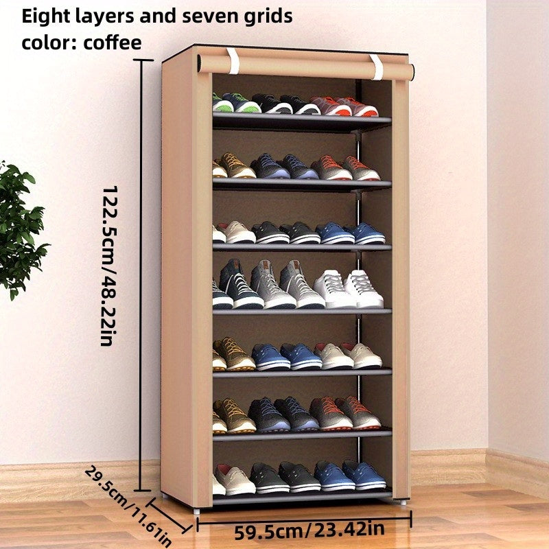 F Style Simple Shoe Rack with Dust-proof Storage and Multi-layer design