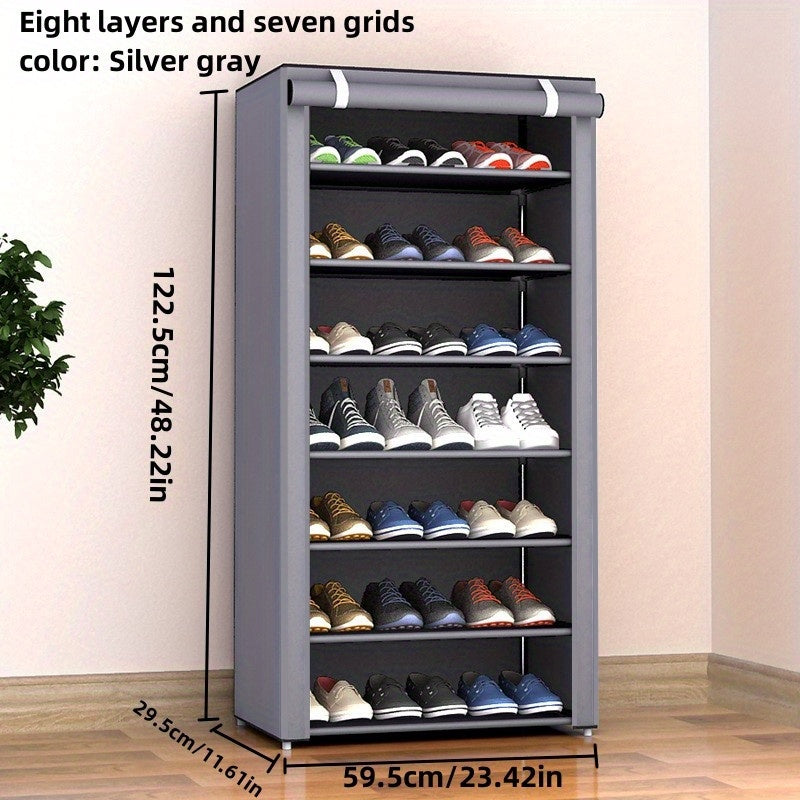 F Style Simple Shoe Rack with Dust-proof Storage and Multi-layer design