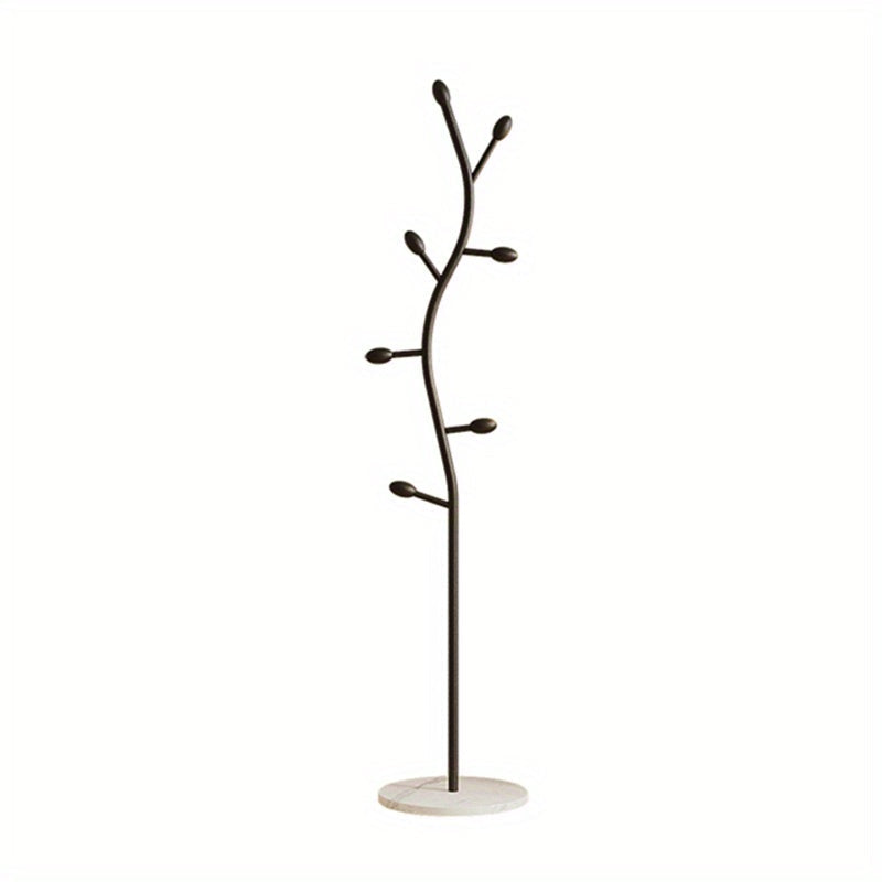 Simple and sleek, this freestanding coat rack is inspired by Scandinavian design. It's a versatile metal stand that can hold clothes in both the living room and bedroom.