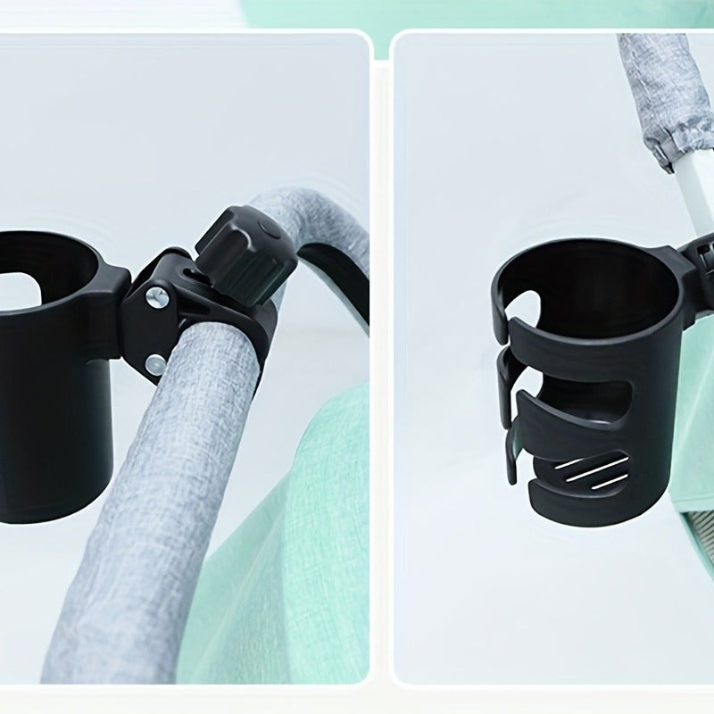 360° Universal Cup Holder That Rotates for Strollers, Prams, and Wheelchairs