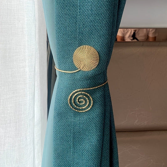 Metal Curtain Tie with a Curtain Tieback and Holdback for decorating the living room or bedroom. This Curtain Buckle is perfect for holding curtains in place and adding a decorative touch to your home.