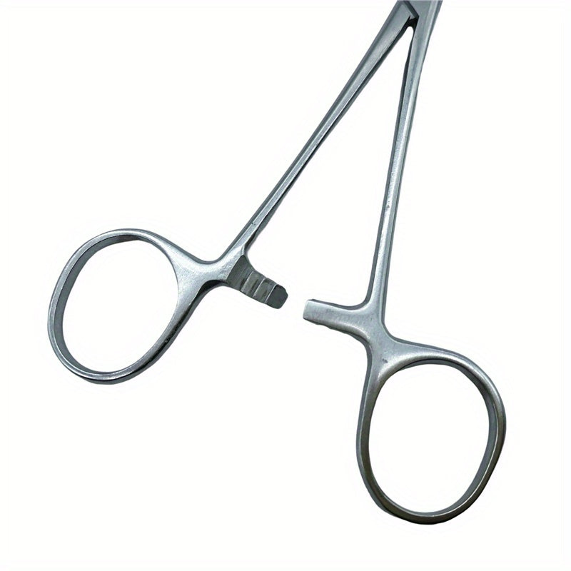 1pc Stainless Steel Hemostatic Forceps with Curved/Straight Tips, Ergonomic Handles, Durable Metal Construction.