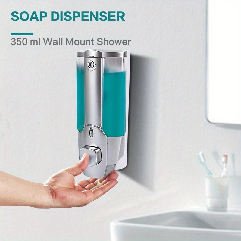 1pc 350ml Wall Mount Soap Dispenser for Bathroom with Shower Liquid.