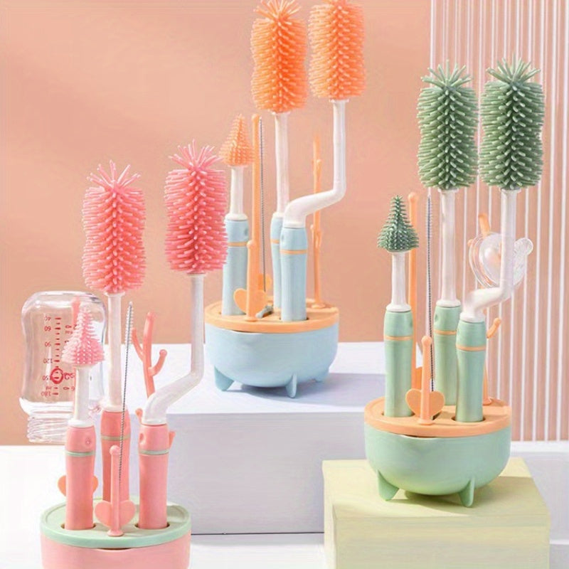 Set of 3: Bottle Cleaner, Pacifier & Bottle Cleaning Brush, Straw Brush, and Silicone Cleaning Brush - Perfect Easter Gift