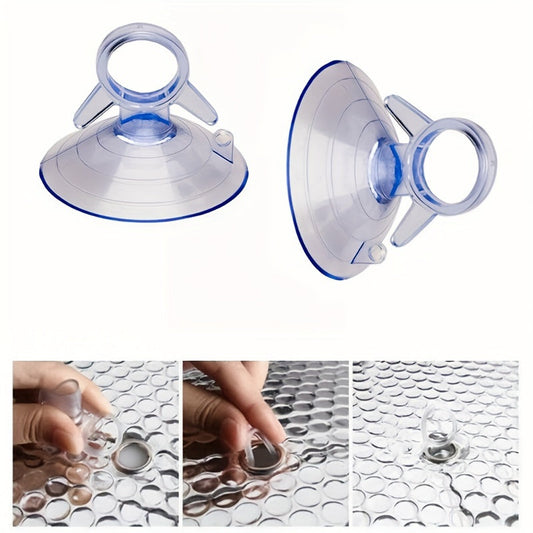 Clear PVC suction cups, 45mm size, set of 10 - Simple to set up, sturdy rubber window attachments for car sunshades and beyond, featuring a stylish design.